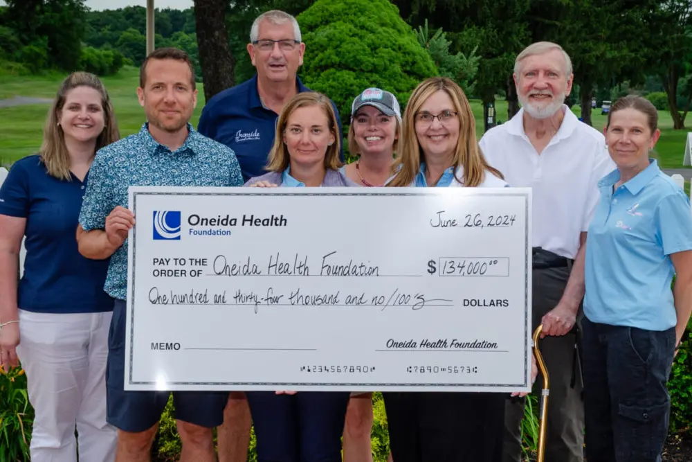 2024 Oneida Health Charity Golf Tournament Cheque Presentation