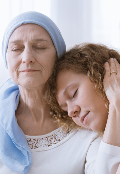 Cancer patient hug
